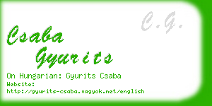 csaba gyurits business card